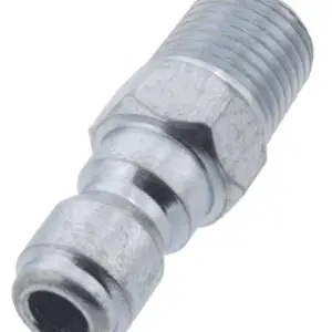 Pressure Washer Quick Coupler - Zinc Plated Steel Male Plug 1/4"