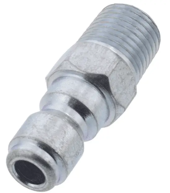 Pressure Washer Quick Coupler - Zinc Plated Steel Male Plug 1/4"