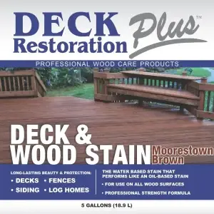 Deck Restoration Plus- Deck & Wood Stain-Moorestown Brown (5 gal)