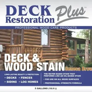 Deck Restoration Plus- Deck & Wood Stain-Seneca Brown (5 gal)