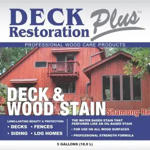 Deck Restoration Plus - Deck & Wood Stain-Shamong Red (5 gal)