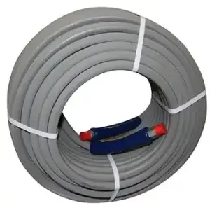 100 Foot Gray Non-Marking Pressure Washer Hose - DELUX Quality